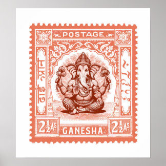 Indiens Frimärke Design, Ganesha Poster