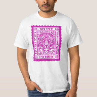 Indiens Frimärke-design, tigern T Shirt