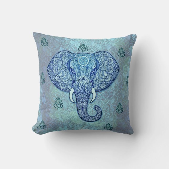 Indiens herre-Ganesh-Elephant art Kudde (Framsida)