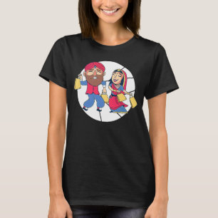 Indiens kulturarv med traditionell klo t shirt