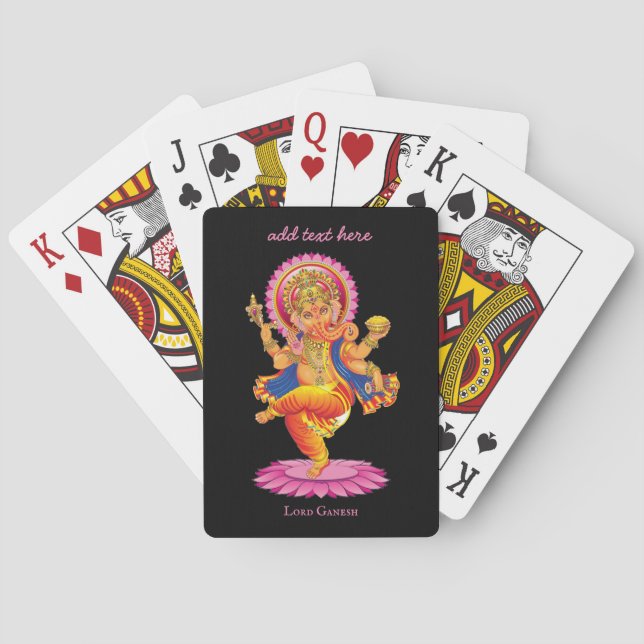 Indiens Lord Ganesh-kort Casinokort (Baksidan)