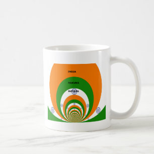 Indiens nationella Flagga-design med "Hakuna Mat" Kaffemugg