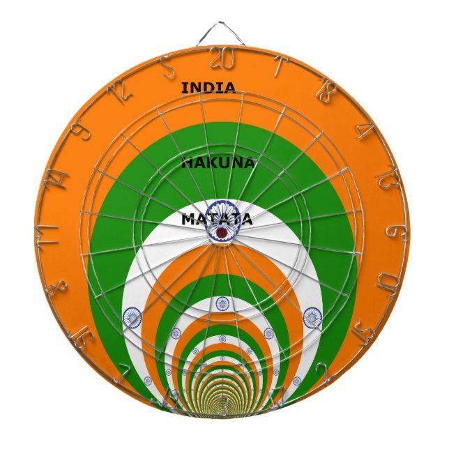 Indiens nationella Flagga Färg design. Hakuna Mata Piltavla (Framsidan)