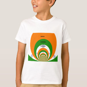 Indiens nationella Flagga Färg design. Hakuna Mata T-shirt