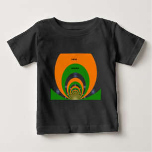 Indiens nationella Flagga Färg design. Hakuna Mata T Shirt