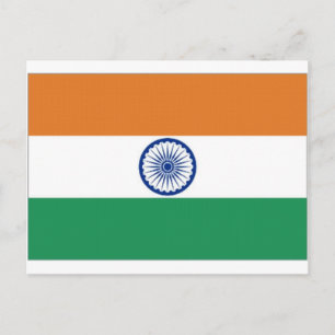 Indiens nationella Flagga Vykort