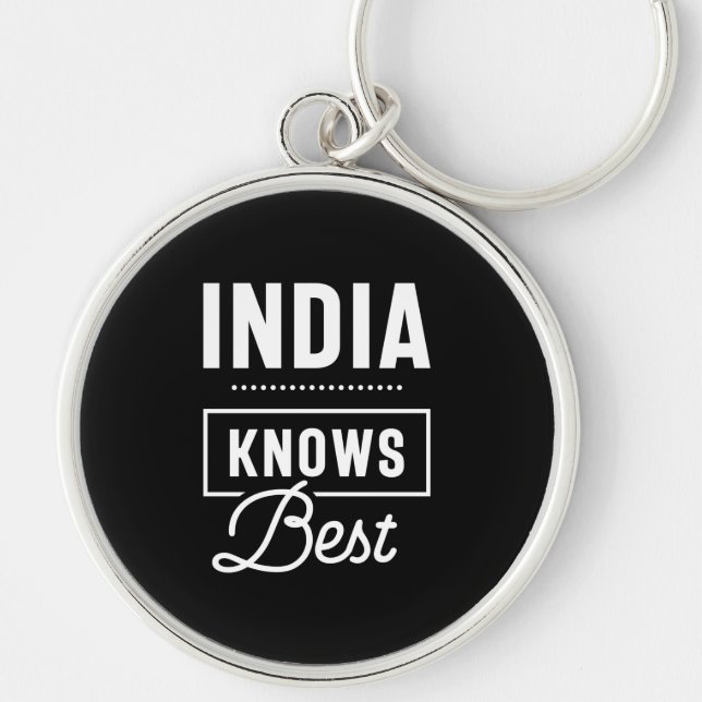 Indiens Personlig Namn Birthday Gift Rund Silverfärgad Nyckelring (Framsidan)