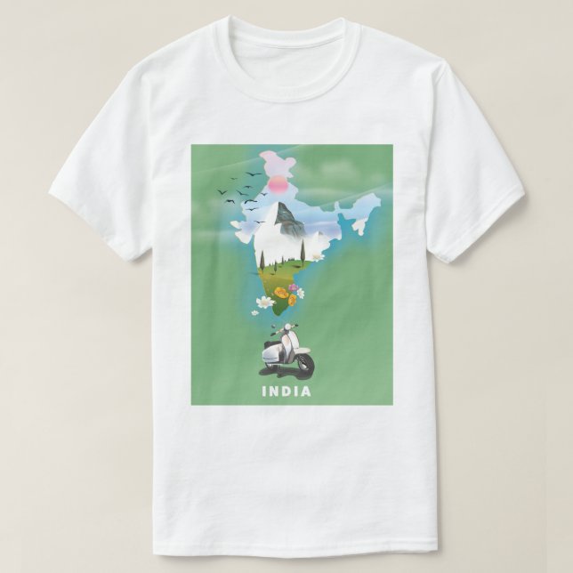 Indiens reseaffisch t shirt (Design framsida)