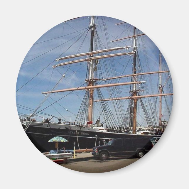 Indiens stjärna vid San Diego Maritime Museum Magnet (Framsidan)