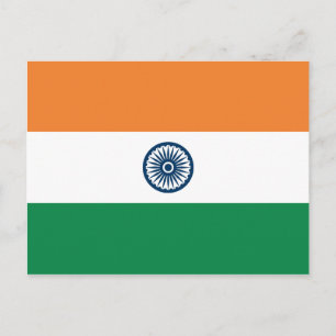 Indiens vykort för Flagga