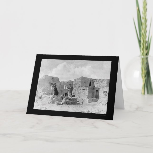 Indier 1895 för Oraibi PuebloHopi Kort (Framsida)