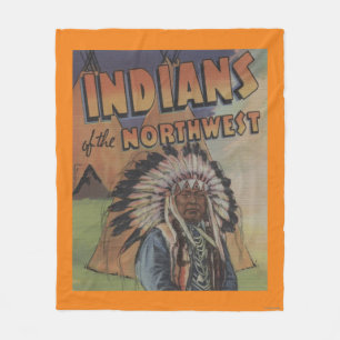 Indier av northwesten - indisk chef & Teepee Fleecefilt