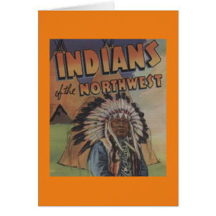 Indier av northwesten - indisk chef & Teepee Hälsningskort