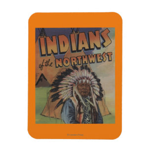 Indier av northwesten - indisk chef & Teepee Magnet