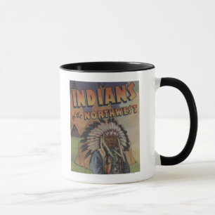 Indier av northwesten - indisk chef & Teepee Mugg