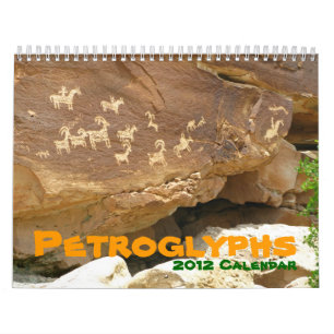 Indier för arkeologi för Petroglyphskalendergåv Kalender