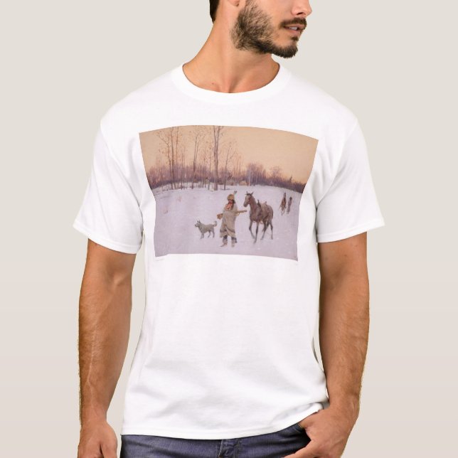 Indier i snön (0565A) T-shirt (Framsida)
