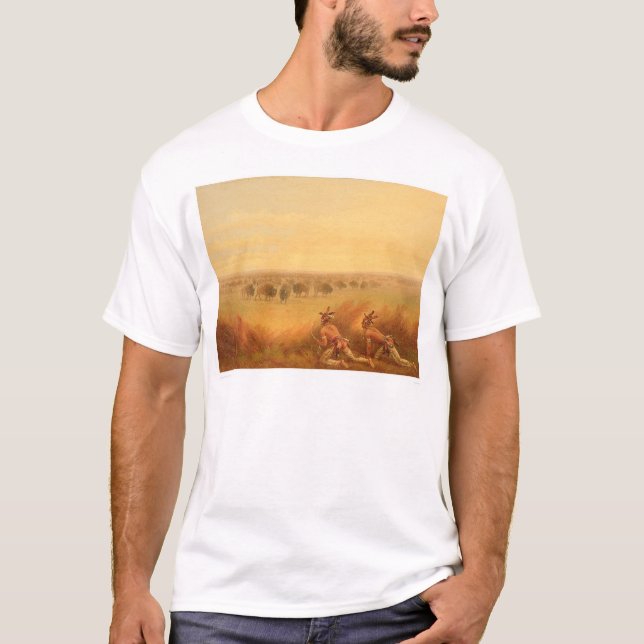 Indier som kryper upp på en flock av buffeln tee (Framsida)