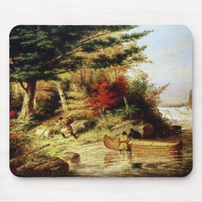 Indiertransportpälsar till och med kanadensare musmatta (Framsidan)