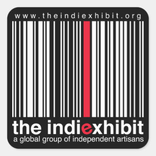 indiExhibit-Logotyp Fyrkantigt Klistermärke