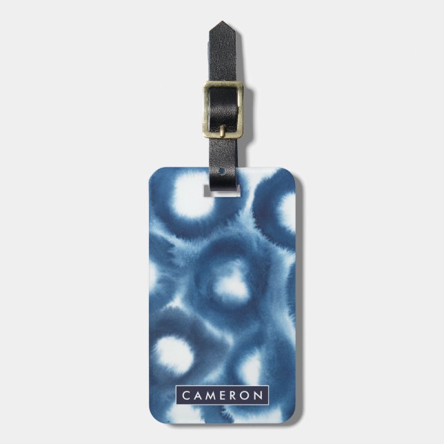 Indigio Watercolor Print Circles Bagagebricka (Vertikal Framsida)