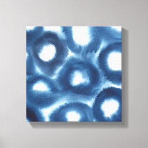 Indigio Watercolor Print Circles Canvastryck