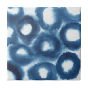 Indigio Watercolor Print Circles Kakelplatta