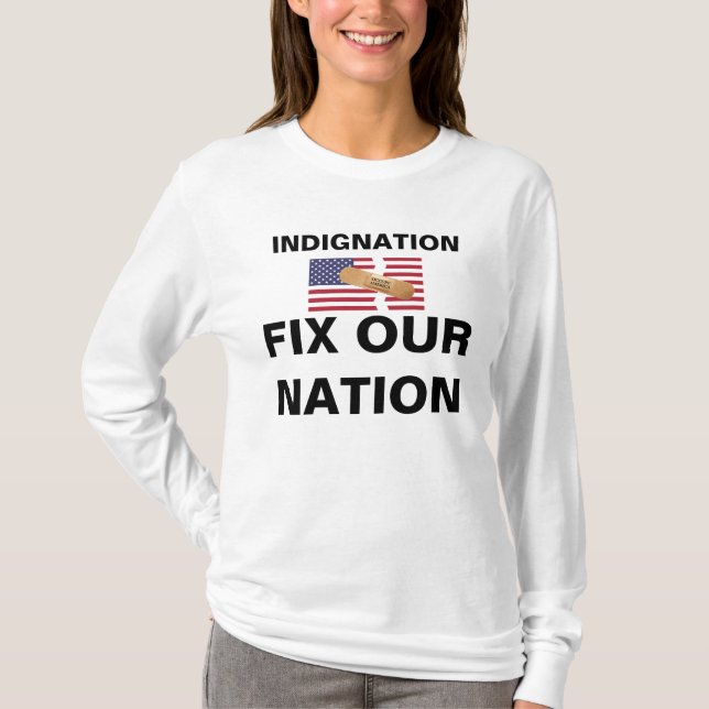 INDIGNATION FIX VÅR NATION TEE SHIRT (Framsida)