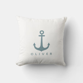 Indigo Anchor Decorative Pillow Kudde
