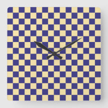 Indigo and butter checkerboard pattern