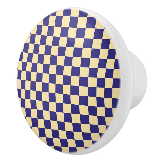 Indigo and butter checkerboard pattern knopp (Höger)