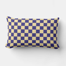 Indigo and butter checkerboard pattern