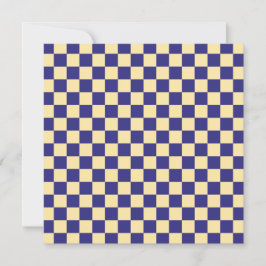 Indigo and butter checkerboard pattern tack kort
