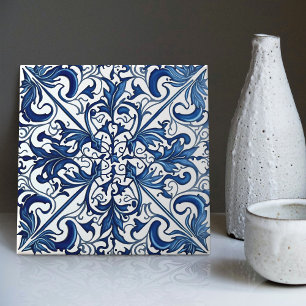 Indigo Azulejo Blue Portugals Lissabondekoration C Kakelplatta