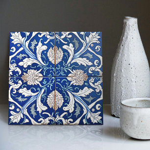 Indigo Azulejo Blue Portugals Lissabondekoration C Kakelplatta