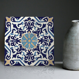 Indigo Azulejo Blue Portugals Lissabondekoration C Kakelplatta