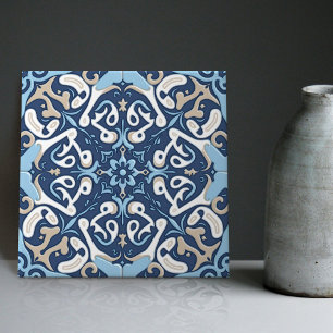 Indigo Azulejo Blue Portugals Lissabondekoration C Kakelplatta