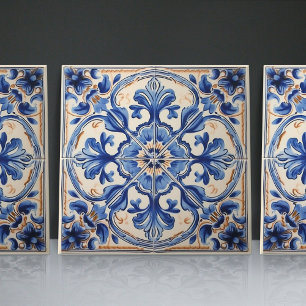 Indigo Azulejo Blue Portugals Lissabondekoration Kakelplatta