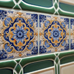 Indigo Azulejo Blue Portugals Lissabondekoration Kakelplatta<br><div class="desc">Indigo Azulejo Blue Portugisiska dekorativa keramiska plattor från Lissabon är ett vackert och unikt tillskott till alla hem. En högkvalitativ produkt med tidlös estetik. Den blå färg i plattorna inspireras av indigo blue från Lissabon-berömden azulejo-plattor, som lägger till en aning historia och kultur i ditt område. Dessa plattor är perfekt...</div>