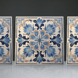 Indigo Azulejo Blue Portugals Lissabondekoration Kakelplatta