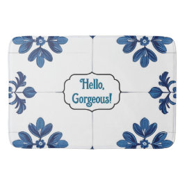 Indigo Azulejo Blue Portuguese Lisbon Badrumsmatta