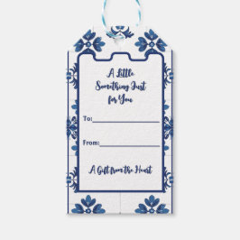 Indigo Azulejo Blue Portuguese Lisbon Decorative Presentetikett