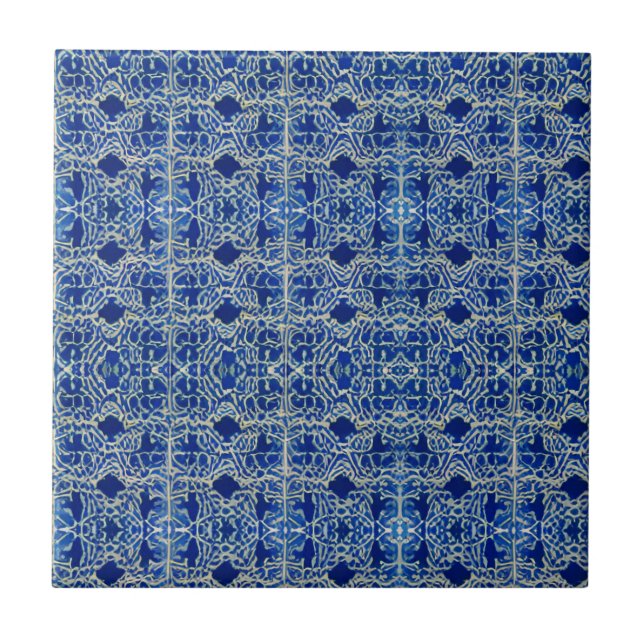 Indigo Azulejos Portugisiska plattor Kakelplatta (Framsidan)
