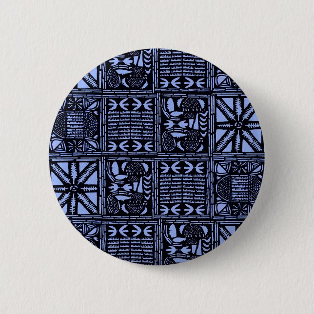Indigo Batik Quilt - Blue Knapp (Framsida)