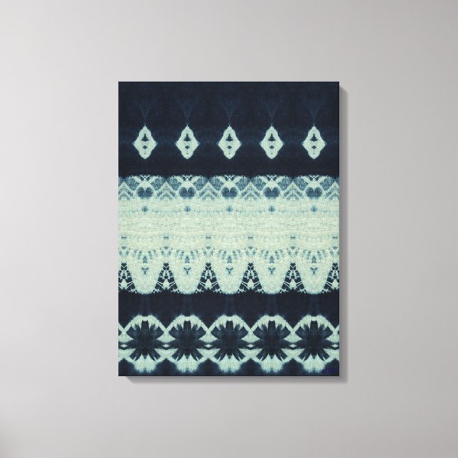 Indigo Beauty Shibori Canvas Print (Framsida)