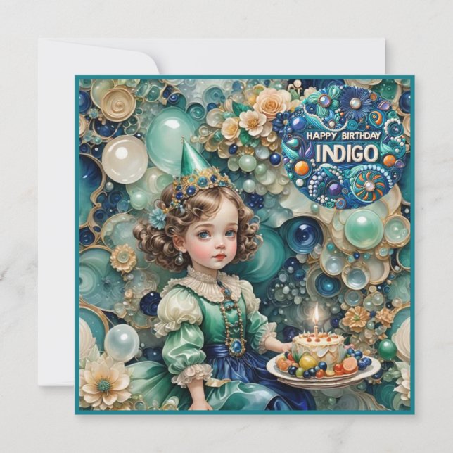 INDIGO ~ Birthday Card ~ Young Girl ~ (Framsida)