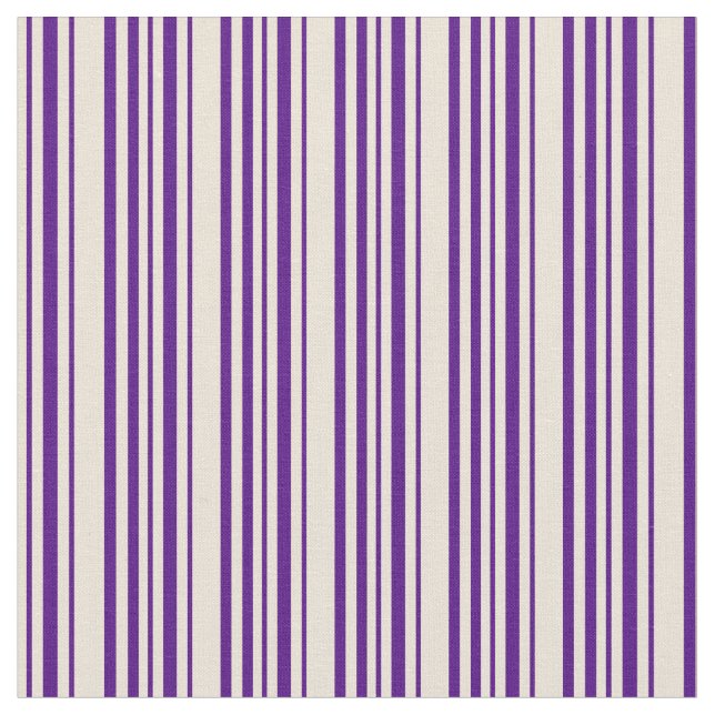 Indigo & Bisque Mönster Tyg (Närbild)