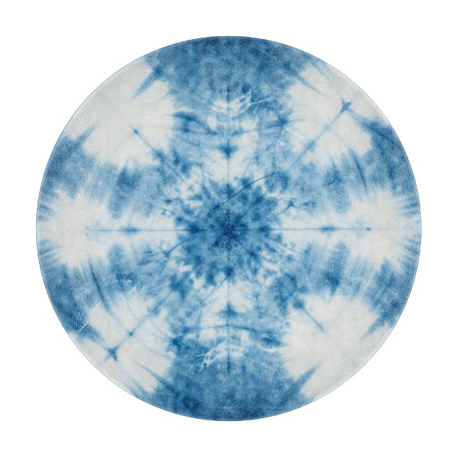 Indigo Blå Shibori Tie Dye Mönster (Framsidan)