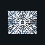 Indigo Bläck Radial Motif Canvastryck<br><div class="desc">Indigo Bläck Motif I senast i juni Erica Vess. Radiell design skapat från indigo-blå färg och olika geometriska former.</div>