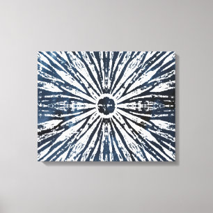 Indigo Bläck Radial Motif Canvastryck
